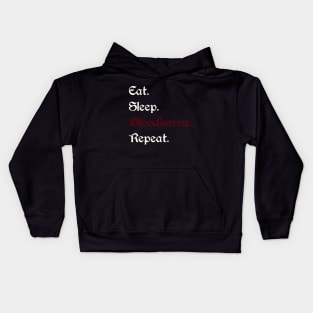 Eat Sleep Bloodborne Kids Hoodie